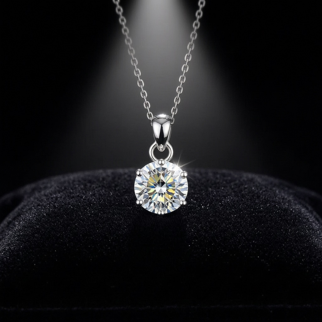 Silver999 collana moissanite lifestyle