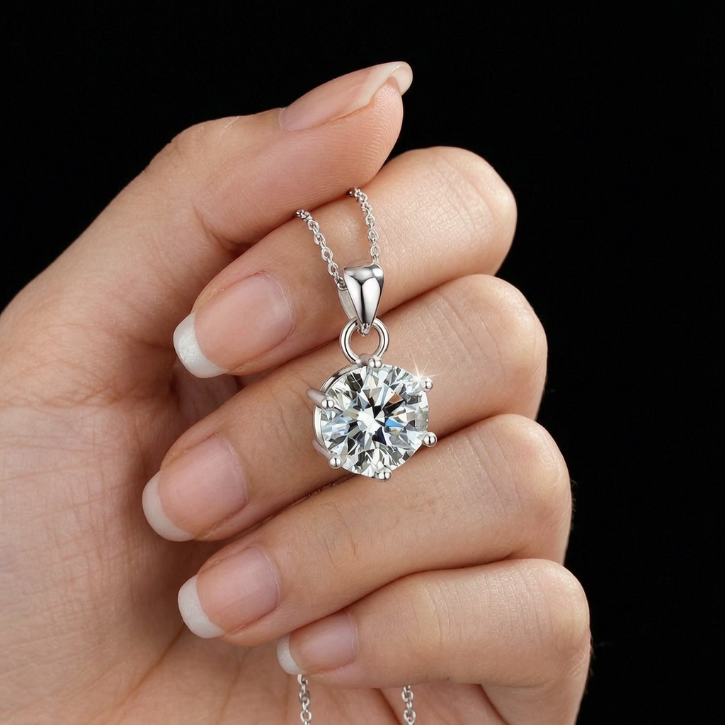 Collana moissanite Silver999