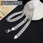 Collana argento 925 Sterling maglia da 10mm Unisex