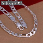 Catena argento 925 Sterling a maglie alternate da 10mm