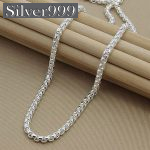 Collana argento 925 Sterling Modello Catena quadrata