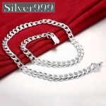 Collana argento 925 Sterling maglia da 10mm chiusura a moschettone